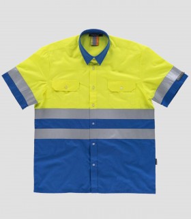 Camisa Alta visibilidad Azulina y Amarillo