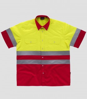Camisa Alta visibilidad Rojo y Amarillo