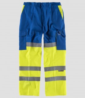 Pantalón Alta visibilidad Azulina y Amarillo