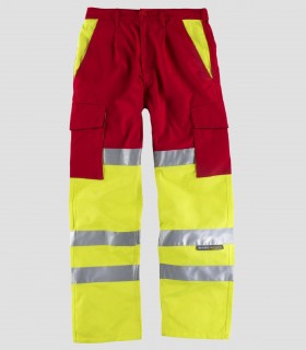 Pantalón Alta visibilidad Rojo y Amarillo