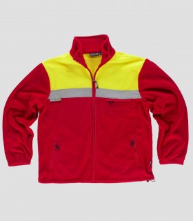 Chaqueta Polar Alta visibilidad Rojo y Amarillo