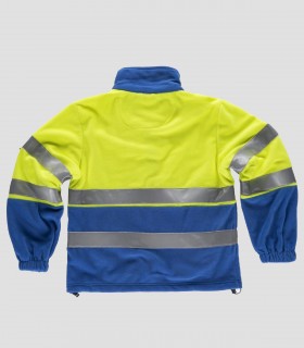 Chaqueta Polar Alta visibilidad Azulina y Amarillo