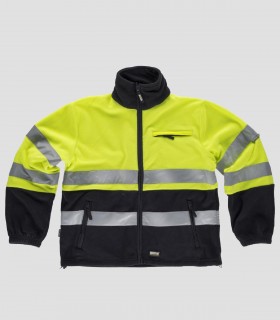 Chaqueta Polar Alta visibilidad Marino y Amarillo