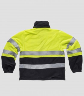 Chaqueta Polar Alta visibilidad Marino y Amarillo