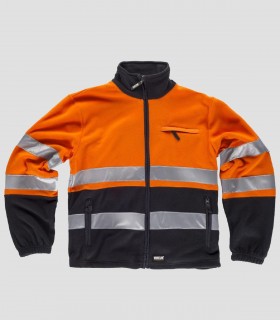 Chaqueta Polar Alta visibilidad Marino y Naranja