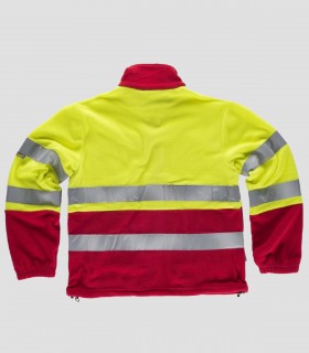 Chaqueta Polar Alta visibilidad Rojo y Amarillo