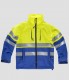 Chaqueta Workshell Alta visibilidad Azulina y Amarillo