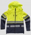 Chaqueta Workshell Alta visibilidad Marino y Amarillo