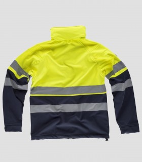 Chaqueta Workshell Alta visibilidad Marino y Amarillo