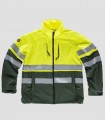 Chaqueta Workshell Alta visibilidad Verde oscuro y Amarillo