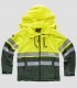 Chaqueta Workshell Alta visibilidad Verde oscuro y Amarillo
