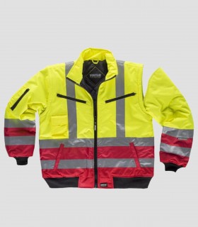 Piloto acolchada Alta visibilidad Rojo y Amarillo