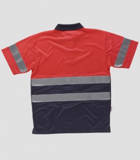 Polo Alta visibilidad Rojo y Marino