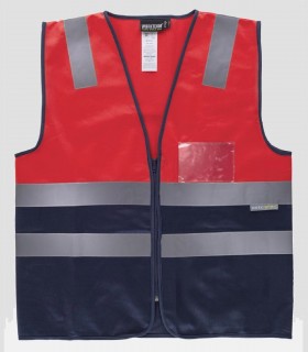 Chaleco Alta visibilidad Rojo y Marino