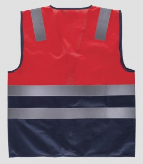 Chaleco Alta visibilidad Rojo y Marino