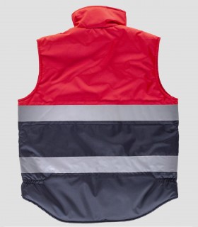Chaleco acolchado Alta visibilidad Rojo y Marino