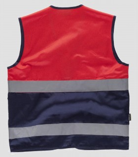 Chaleco Alta visibilidad Rojo y Marino