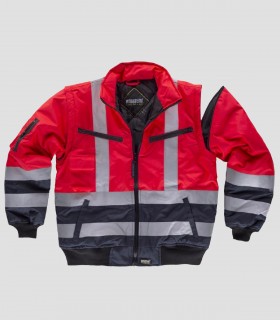 Piloto acolchada Alta visibilidad Rojo y Marino