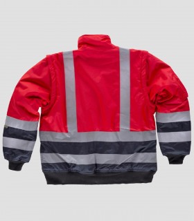 Piloto acolchada Alta visibilidad Rojo y Marino