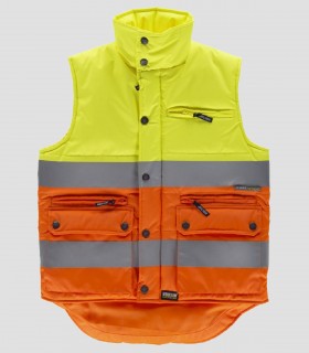 Chaleco acolchado Alta visibilidad Amarillo y Naranja