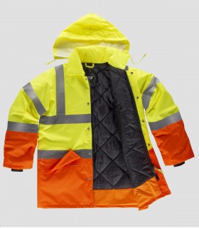 Parka acolchada Alta visibilidad  Amarillo y Naranja
