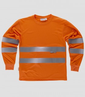 Camiseta manga larga Alta visibilidad Naranja