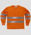 Camiseta manga larga Alta visibilidad Naranja