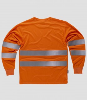 Camiseta manga larga Alta visibilidad Naranja
