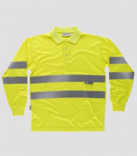 Polo manga larga Alta visibilidad Amarillo