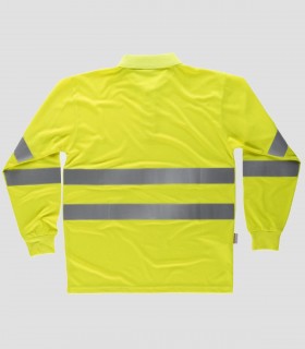 Polo manga larga Alta visibilidad Amarillo