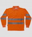 Polo manga larga Alta visibilidad Naranja