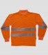 Polo manga larga Alta visibilidad Naranja