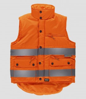 Chaleco acolchado Alta visibilidad Naranja