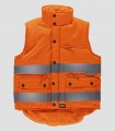 Chaleco acolchado Alta visibilidad Naranja