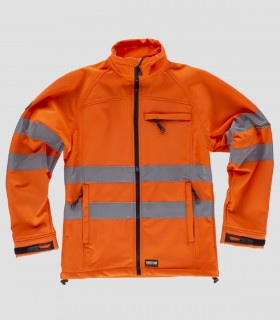 Chaqueta Workshell Alta visibilidad Naranja