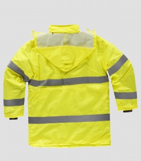 Parka acolchada Alta visibilidad Amarillo