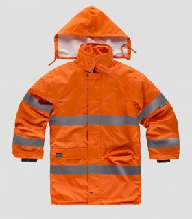 Parka acolchada Alta visibilidad Naranja