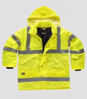 Parka acolchada Alta visibilidad Amarillo
