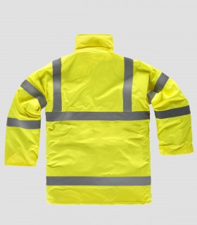 Parka acolchada Alta visibilidad Amarillo