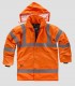 Parka acolchada Alta visibilidad Naranja
