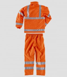 Traje de agua impermeable Alta visibilidad Naranja