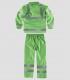 Traje de agua impermeable Verde con cintas reflectantes
