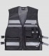 Chaleco cintas reflectantes Negro