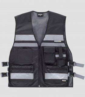 Chaleco cintas reflectantes Negro