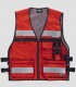Chaleco cintas reflectantes Rojo