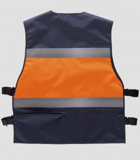 Chaleco Alta visibilidad Marino y Naranja