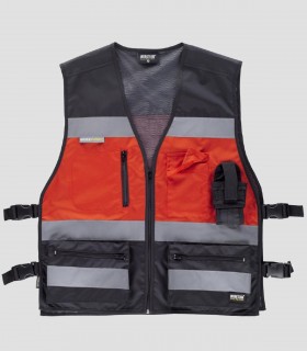 Chaleco Alta visibilidad Negro y Rojo