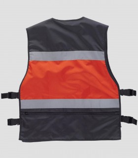 Chaleco Alta visibilidad Negro y Rojo