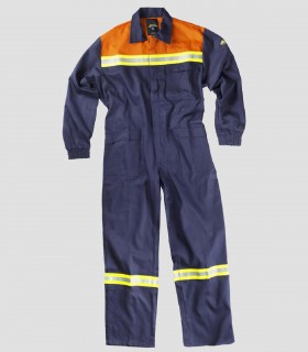 Buzo Ignífugo de Algodón Marino y Naranja