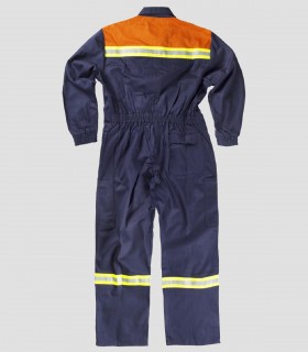 Buzo Ignífugo de Algodón Marino y Naranja